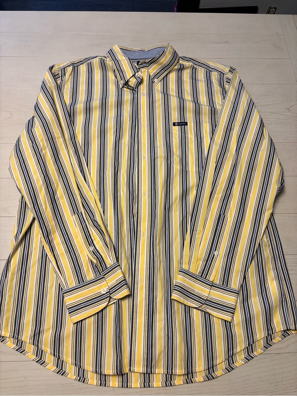 CHAPS easy care long sleeve shirt size L